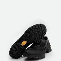 Alpi Black Leather Loafers - Made in Italy - Sole View - POEVE Collection