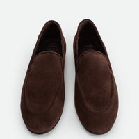 Debbie Brown Crust Leather Loafers - Top View - POEVE Collection