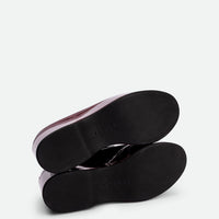 Paloma Cherry Patent Leather Platform Loafers - Sole View - POEVE Collection