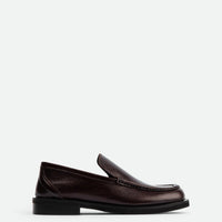 Dannie Dark Brown Leather Loafers – Side View – POEVE Collection