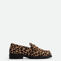 Ollie Spotted Hairy Leather Penny Loafers - Side View - POEVE Collection