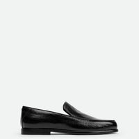 Nida Dark Brown Leather Loafers – Side View – POEVE Collection