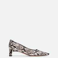 Dalie Snake-Embossed Leather Pump – Side View – POEVE Collection