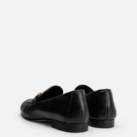 Elizabeth Black Leather Loafers - Back View - POEVE Collection