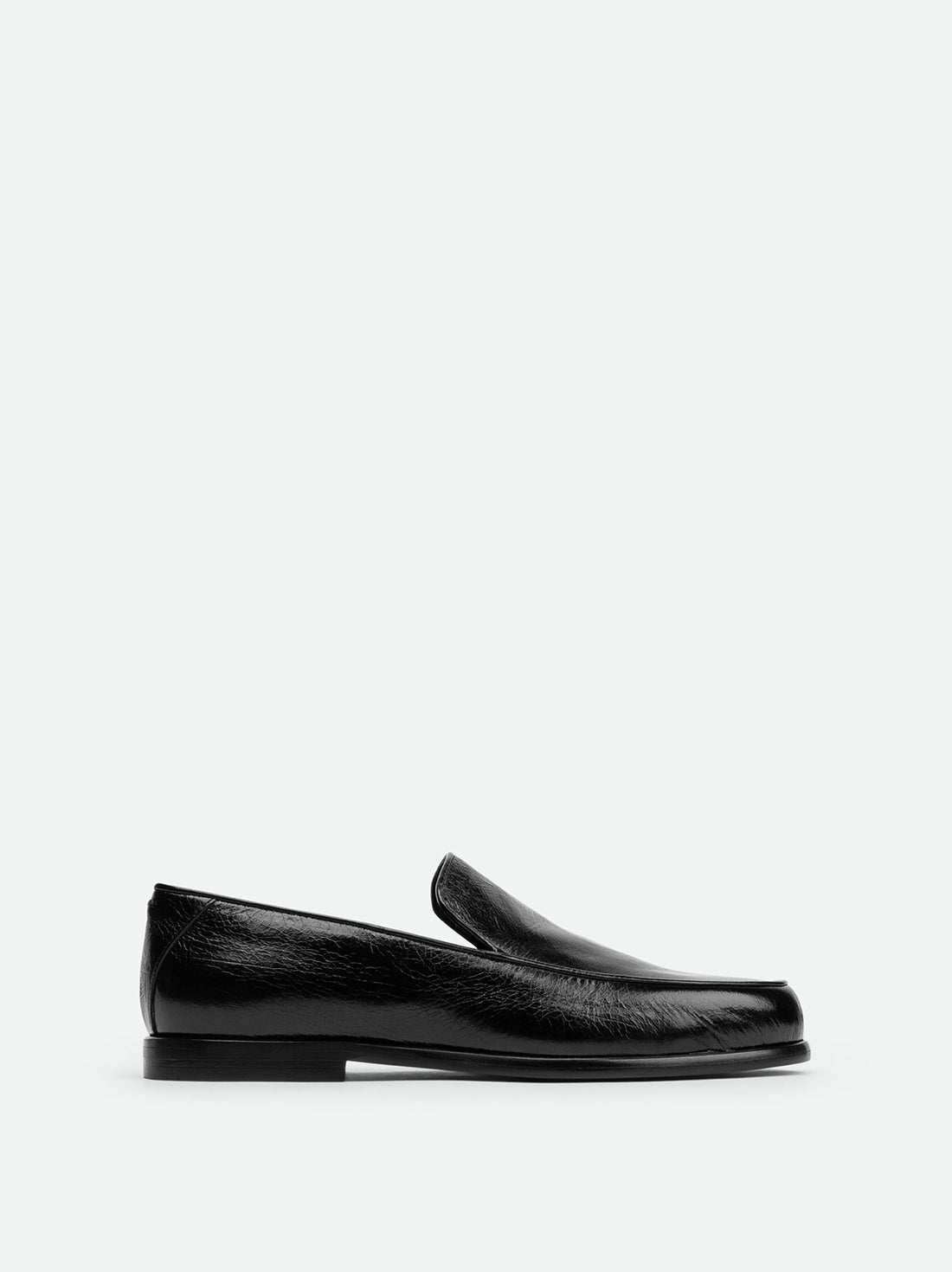 Nida Dark Brown Leather Loafers – Side View – POEVE Collection