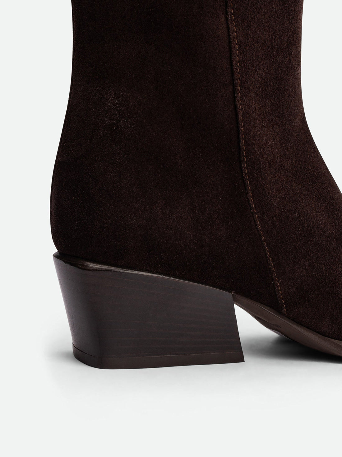 Luz Brown Crust Leather Ankle Boots – Back View – POEVE Collection
