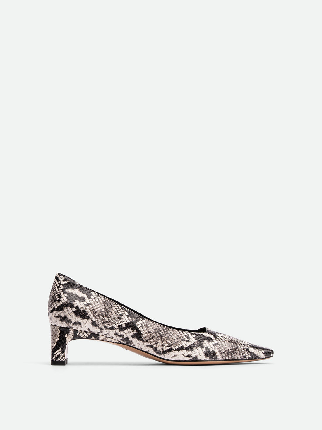 Dalie Snake-Embossed Leather Pump – Side View – POEVE Collection