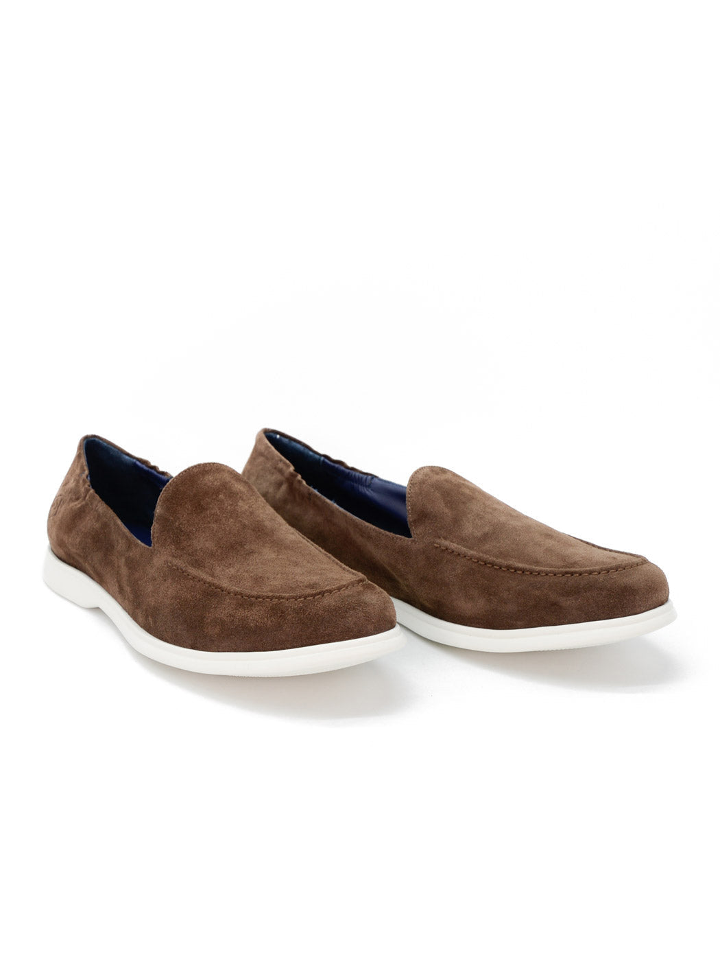 Stephen Brown Crust Leather Loafers - Angled Side View - POEVE Collection