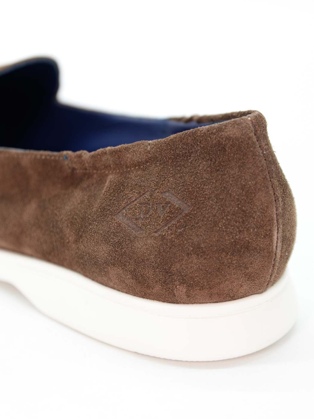 Stephen Brown Crust Leather Loafers - Back Close-up View - POEVE Collection